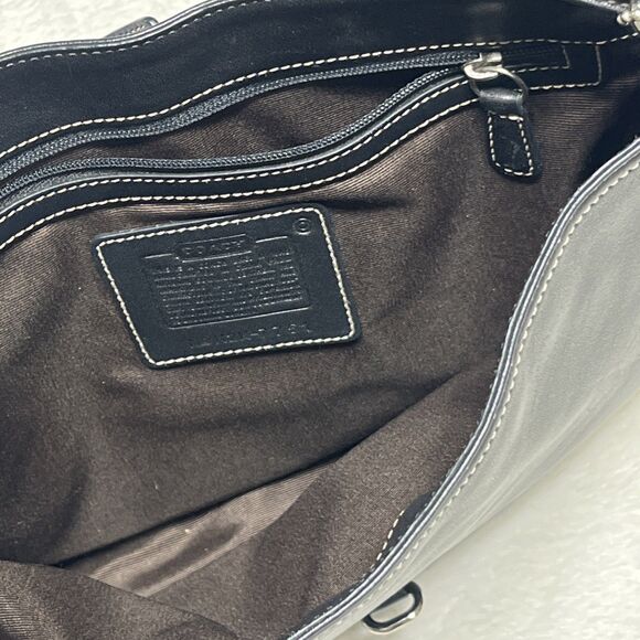 VINTAGE COACH HAMILTON HOBO CLIP 7751 SHOULDER BAG HANDBAG PURSE LEATHER BLACK - Picture 7 of 14